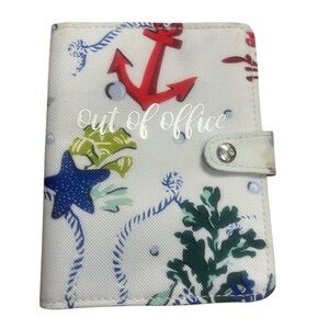 Vera Bradley Nautical Print Passport Holder - White with Multicolor Accents NWT